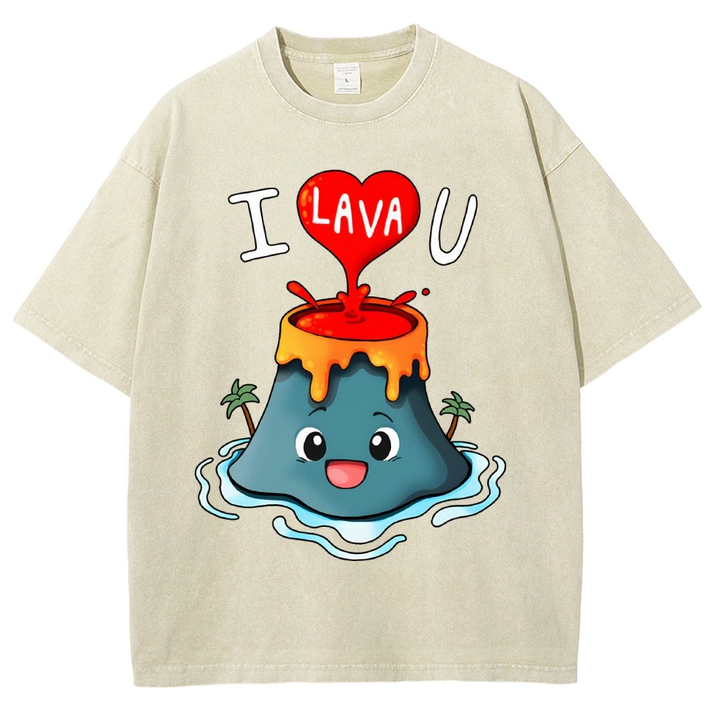 Valentine's Day.I Lava You Vintage Distressed T-shirt