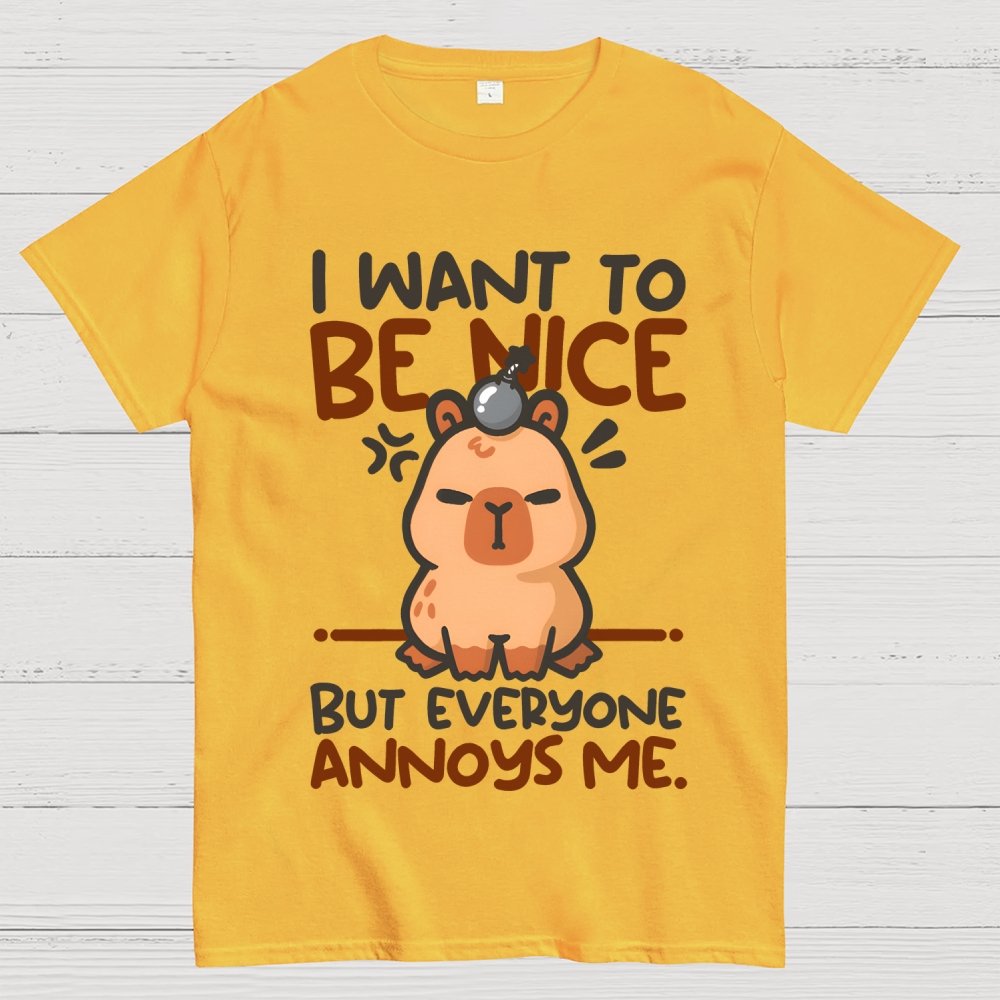 Capy wants to be nice Unisex Geek T-Shirt