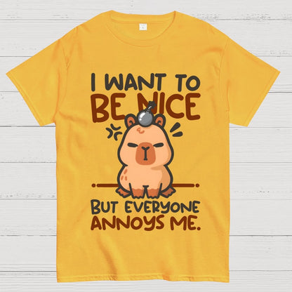 Capy wants to be nice Unisex Geek T-Shirt