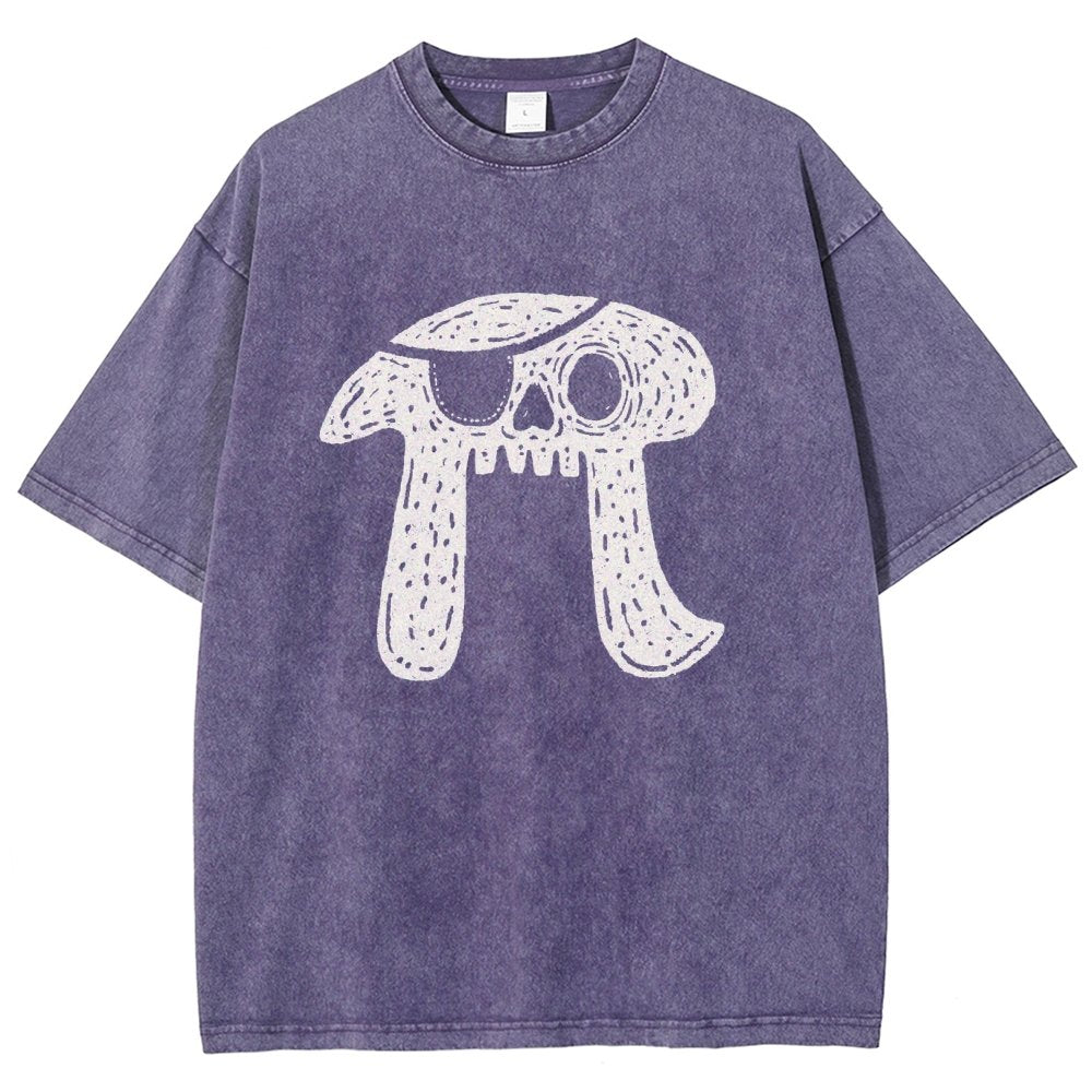 Pi-rate Skull Vintage Distressed T-shirt