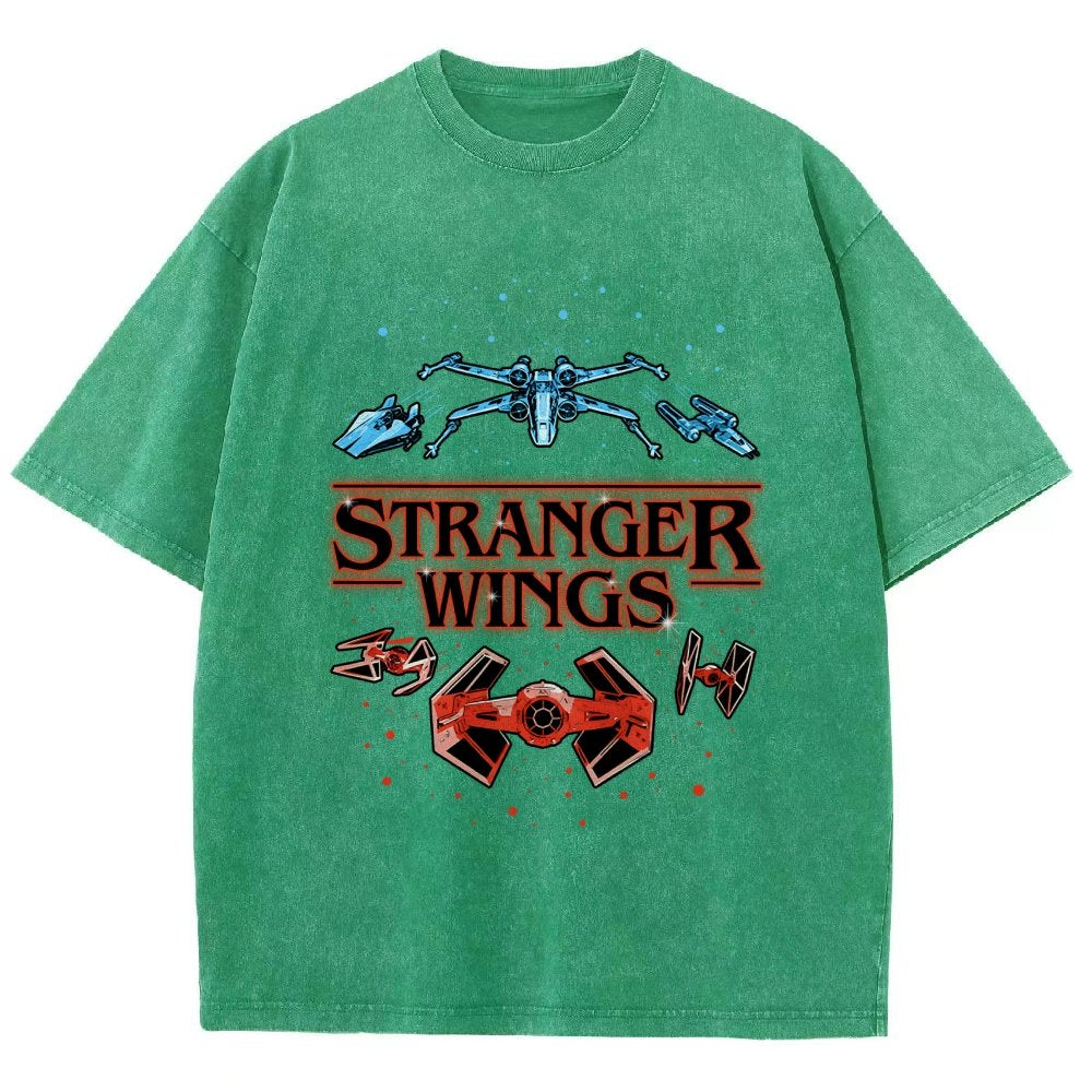 Stranger Wings Vintage Distressed T-shirt