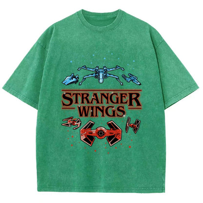 Stranger Wings Vintage Distressed T-shirt
