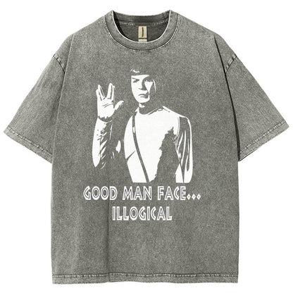Good man face... illogicalVintage Distressed T-shirt