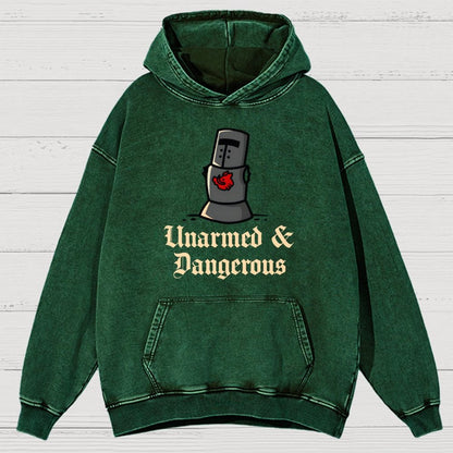 Unarmed And Dangerous Vintage Distressed Hoodie