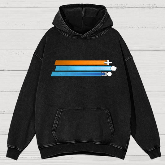 Space Racing Stripes Vintage Distressed Hoodie