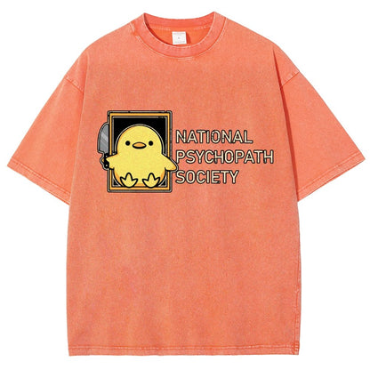 National Psychopath Sociaty Vintage Distressed T-shirt