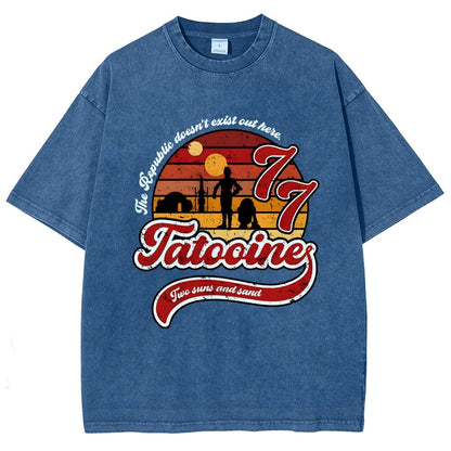 Vintage Two suns and sand Vintage Distressed T-shirt