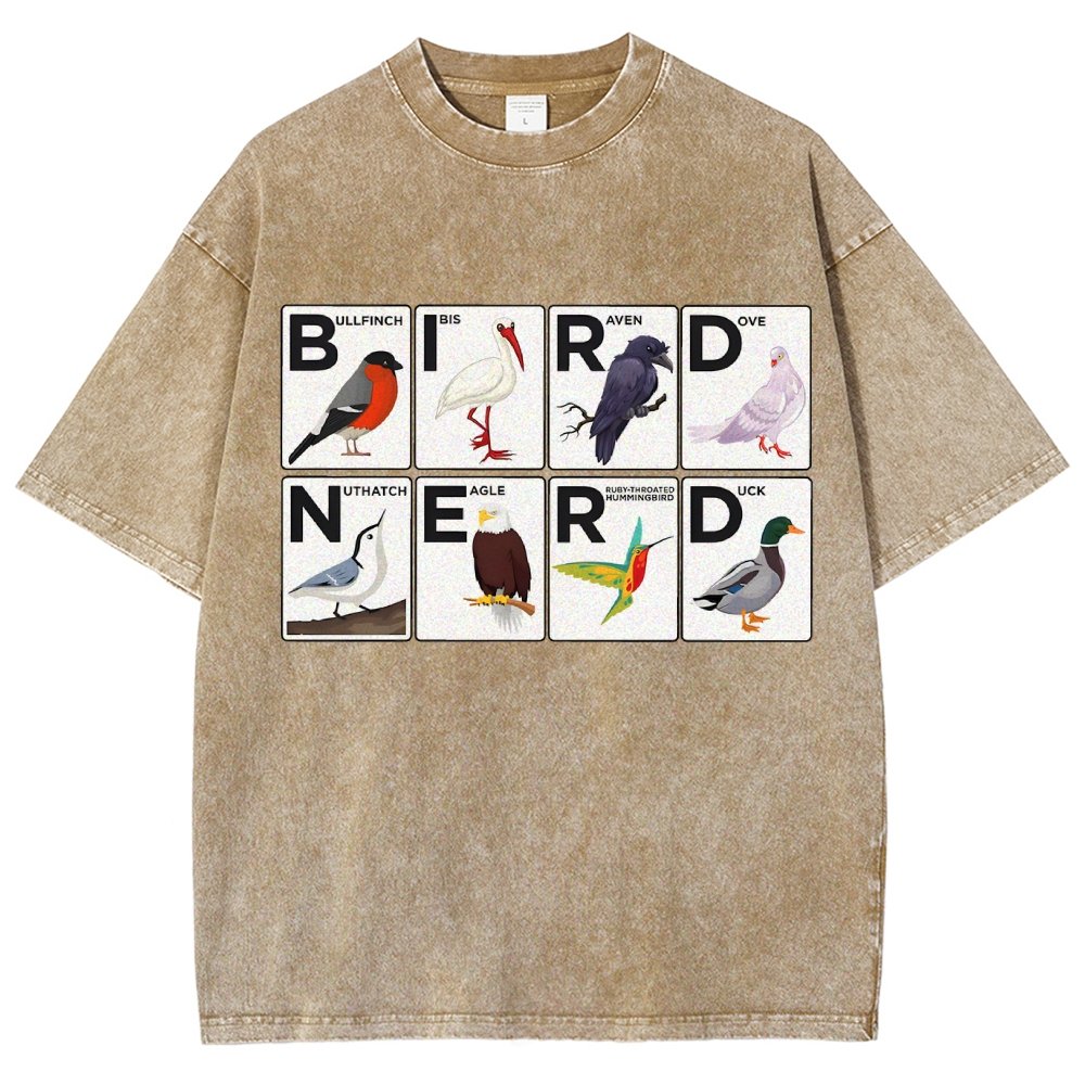 Bird Nerd Watching Vintage Retro Birdwatching Vintage Distressed T-shirt