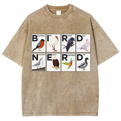 Bird Nerd Watching Vintage Retro Birdwatching Vintage Distressed T-shirt
