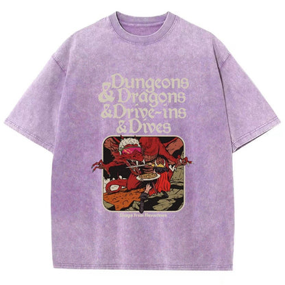 Mystic Realm Dive Ins And Dives Vintage Distressed T-shirt
