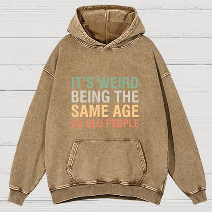 Same Age As Old People Geeky Vintage Distressed Hoodie
