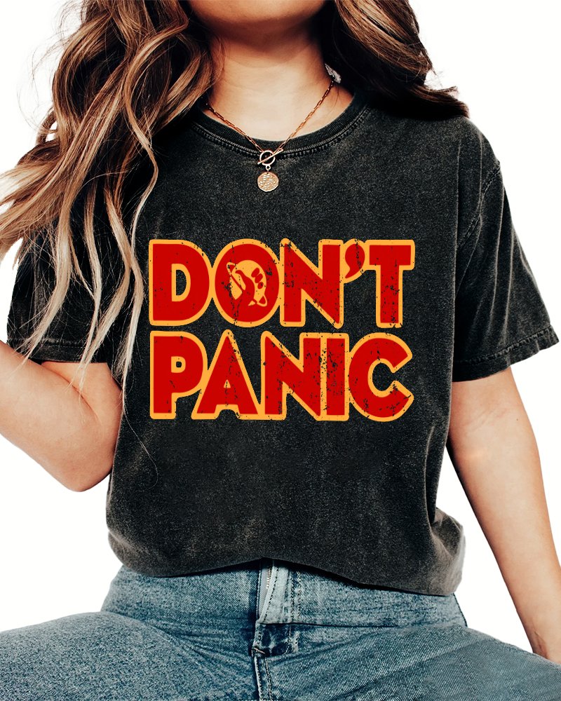 Dont Panic Vintage Distressed T-shirt