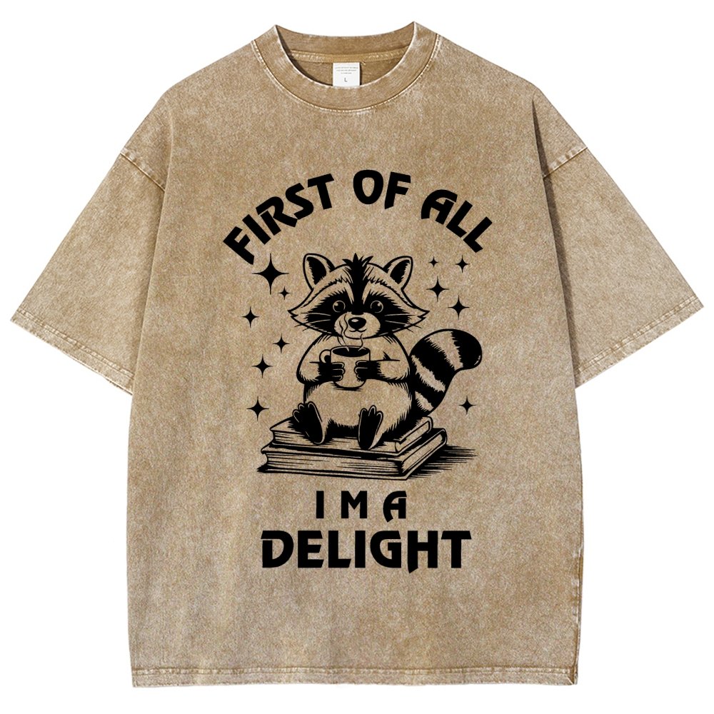 First Of All I'm A Delight Vintage Distressed T-shirt