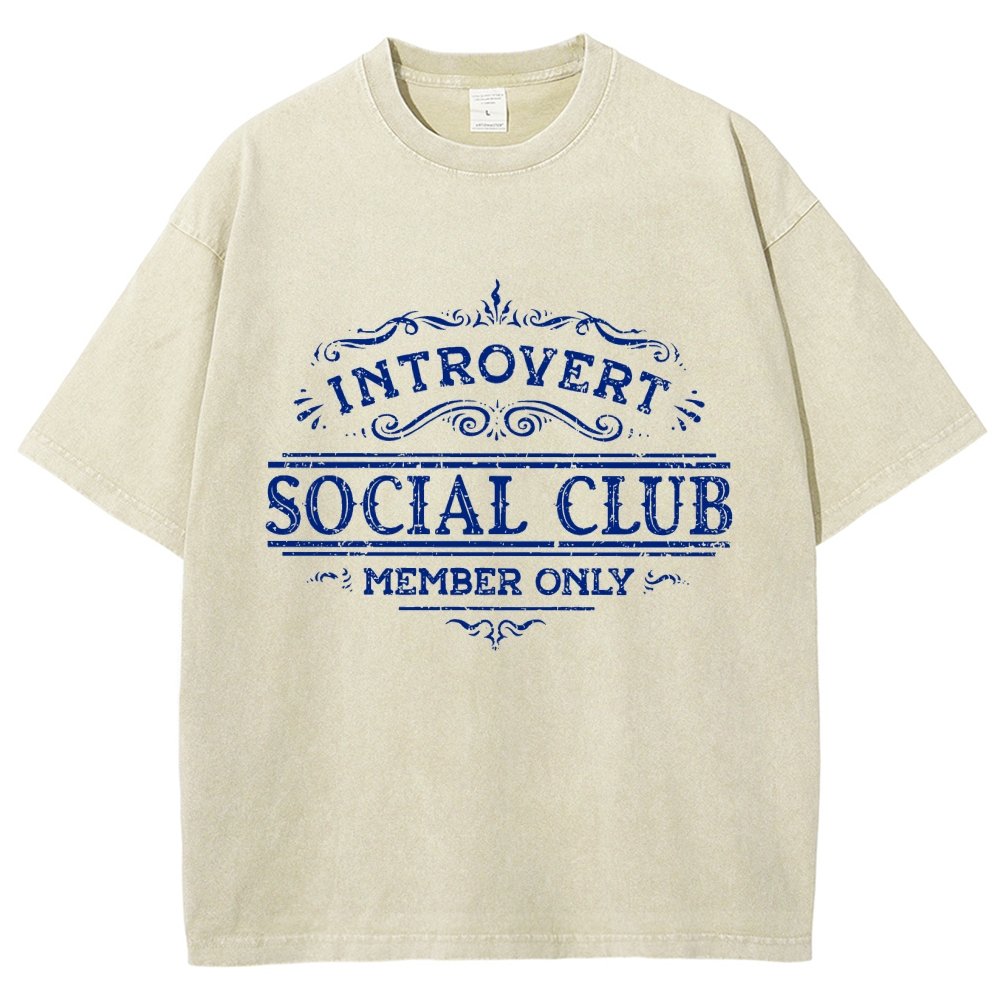 Introvert Social Club Vintage Distressed T-shirt