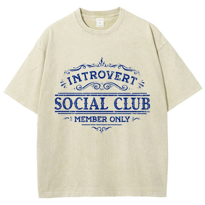 Introvert Social Club Vintage Distressed T-shirt