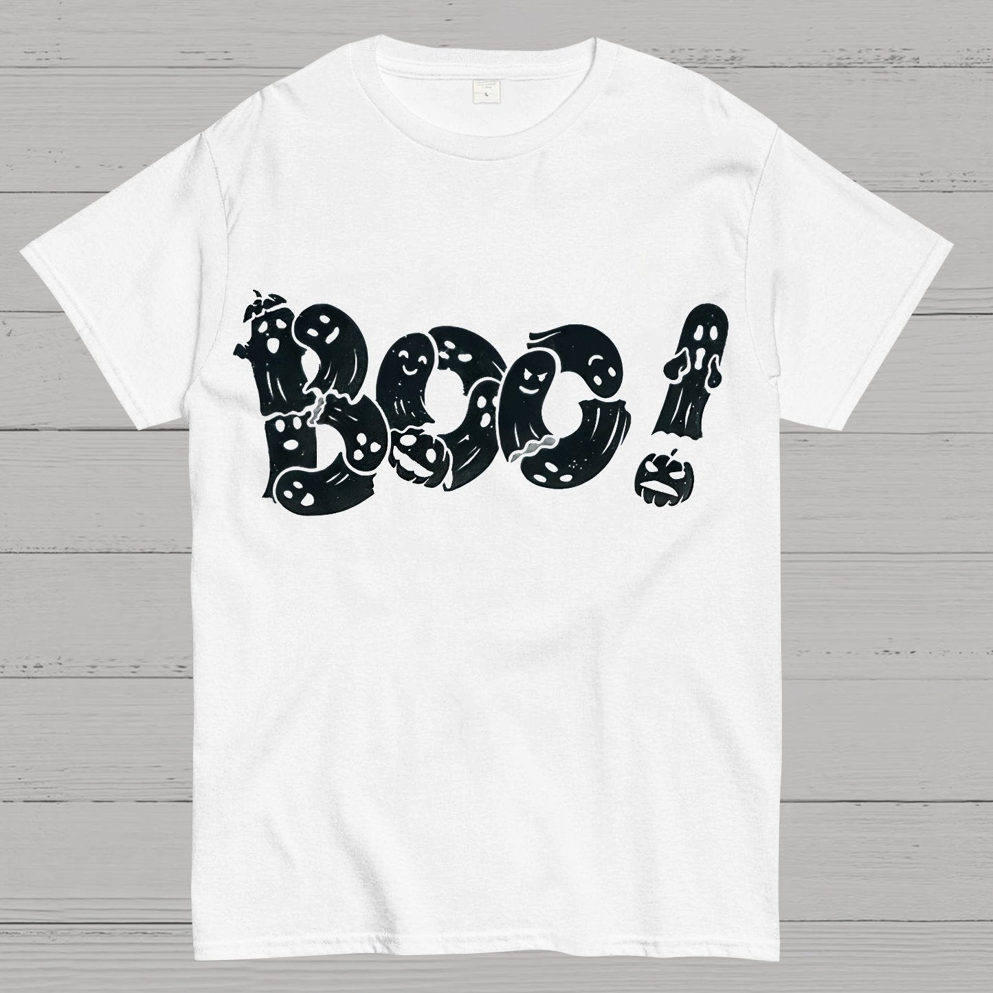Boo - Funny Cute Ghost Typography Geek T-Shirt