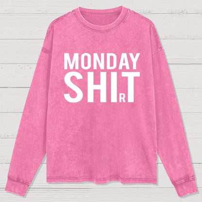 MONDAY SHIrT Washed Long Sleeve Tee