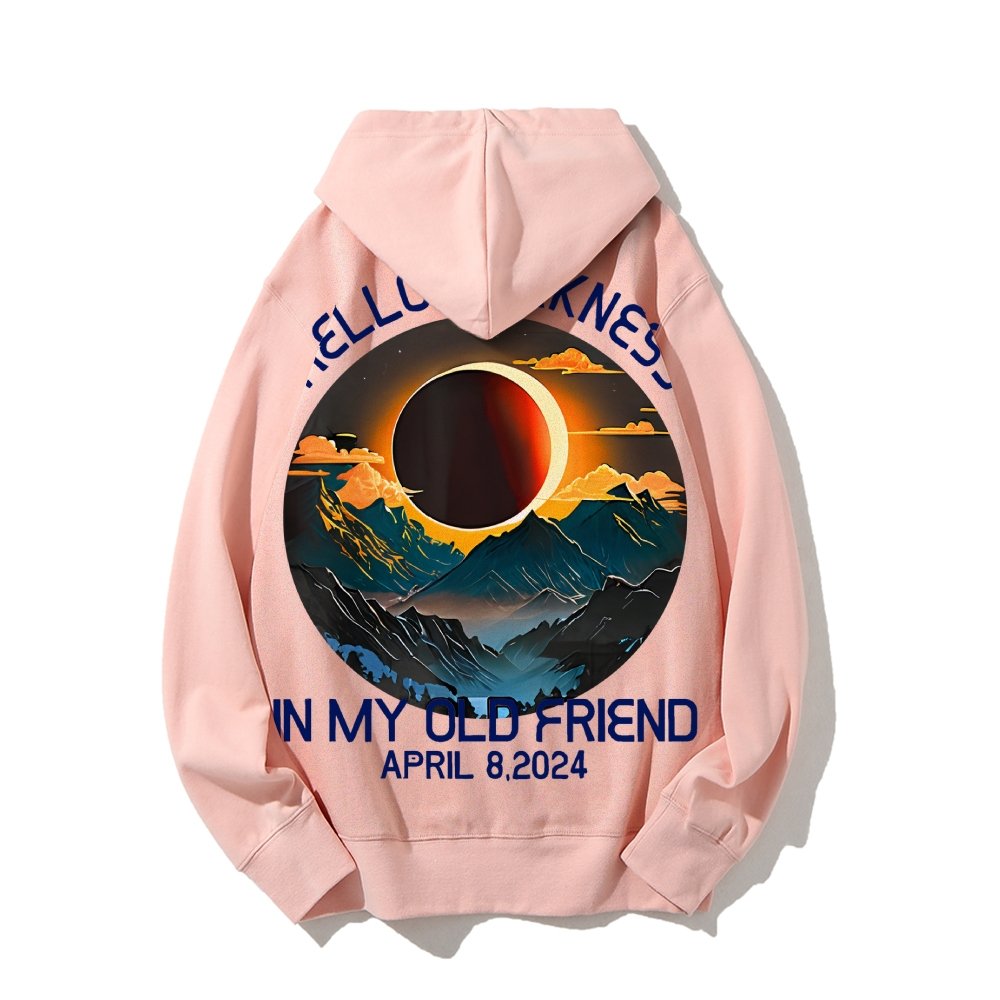 Hello Darkness My Old Friend Nerdy Graphic Geek Printed Back Cotton Hoodie