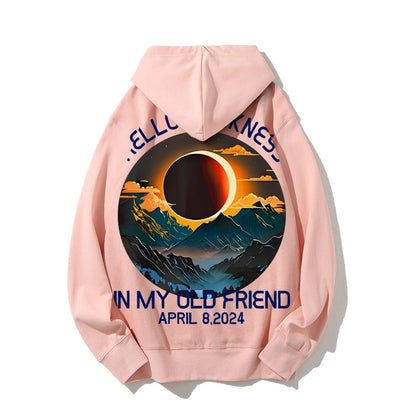 Hello Darkness My Old Friend Nerdy Graphic Geek Printed Back Cotton Hoodie