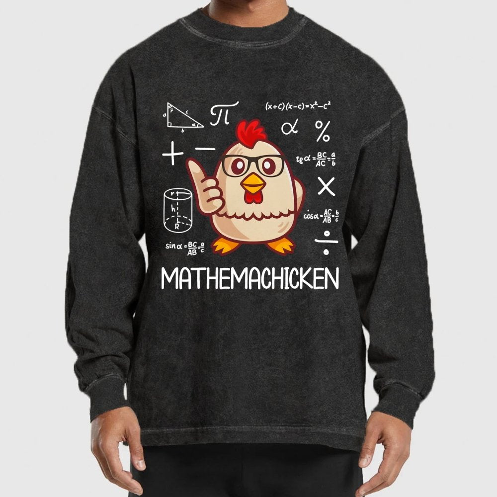 Math Pun Washed Long Sleeve Tee