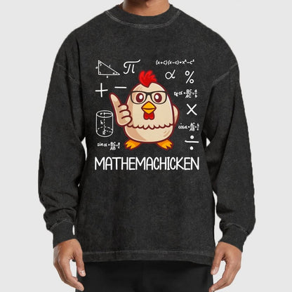 Math Pun Washed Long Sleeve Tee