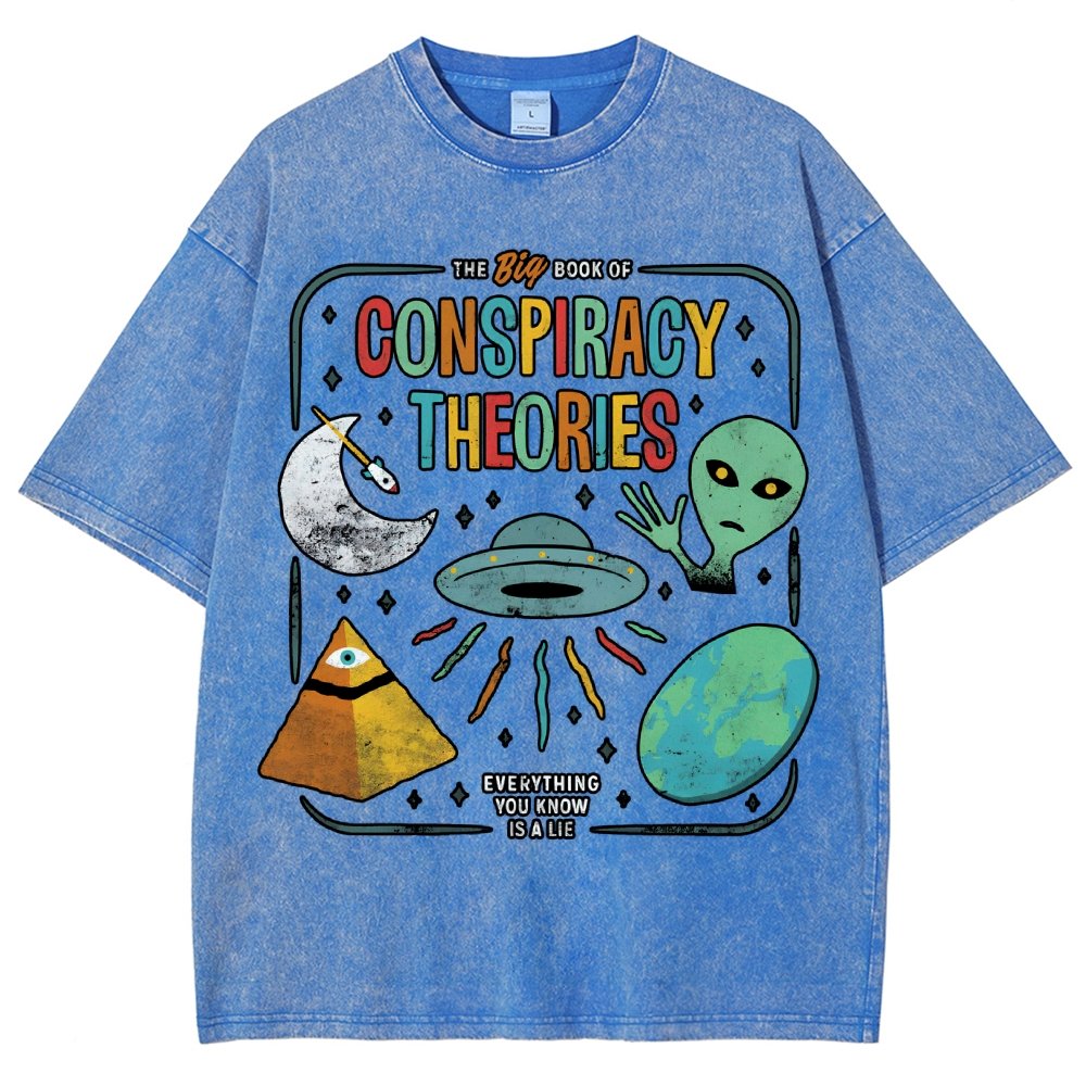 The Big Book Of Conspiracy Theories Vintage Distressed T-shirt