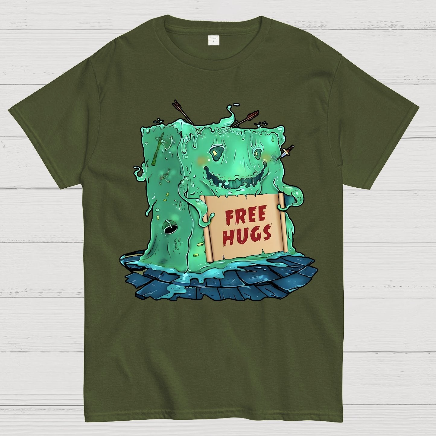 Gelatinous Cube free hugs Geek T-Shirt