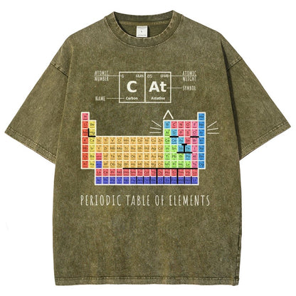 Periodic Table Of Cats Vintage Distressed T-shirt