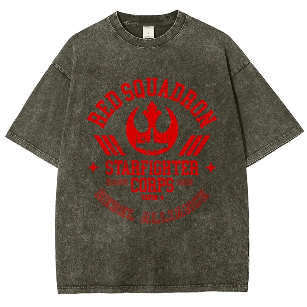 Red Star Squadron Base One Vintage Distressed T-shirt