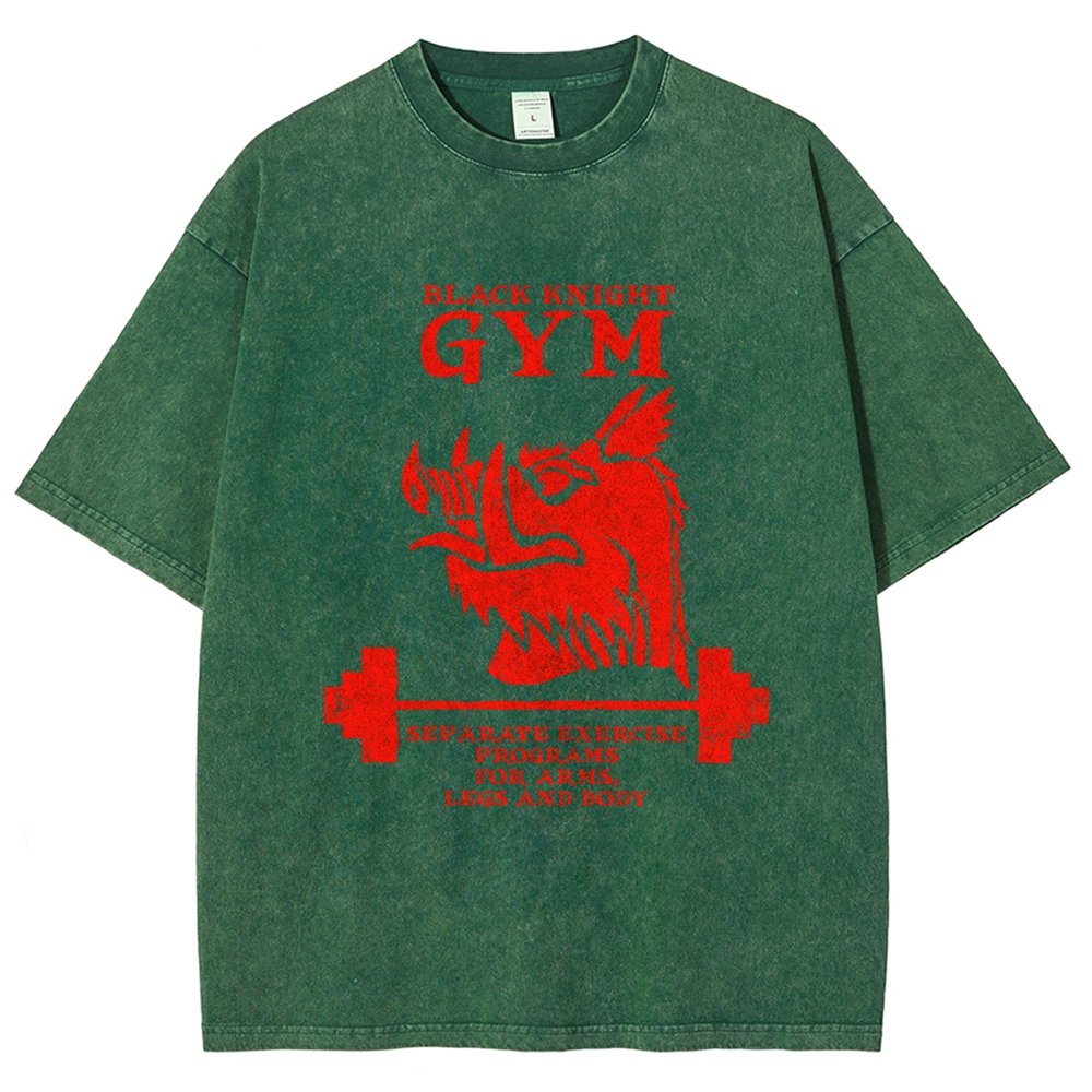 Black Knight Gym Vintage Distressed T-shirt
