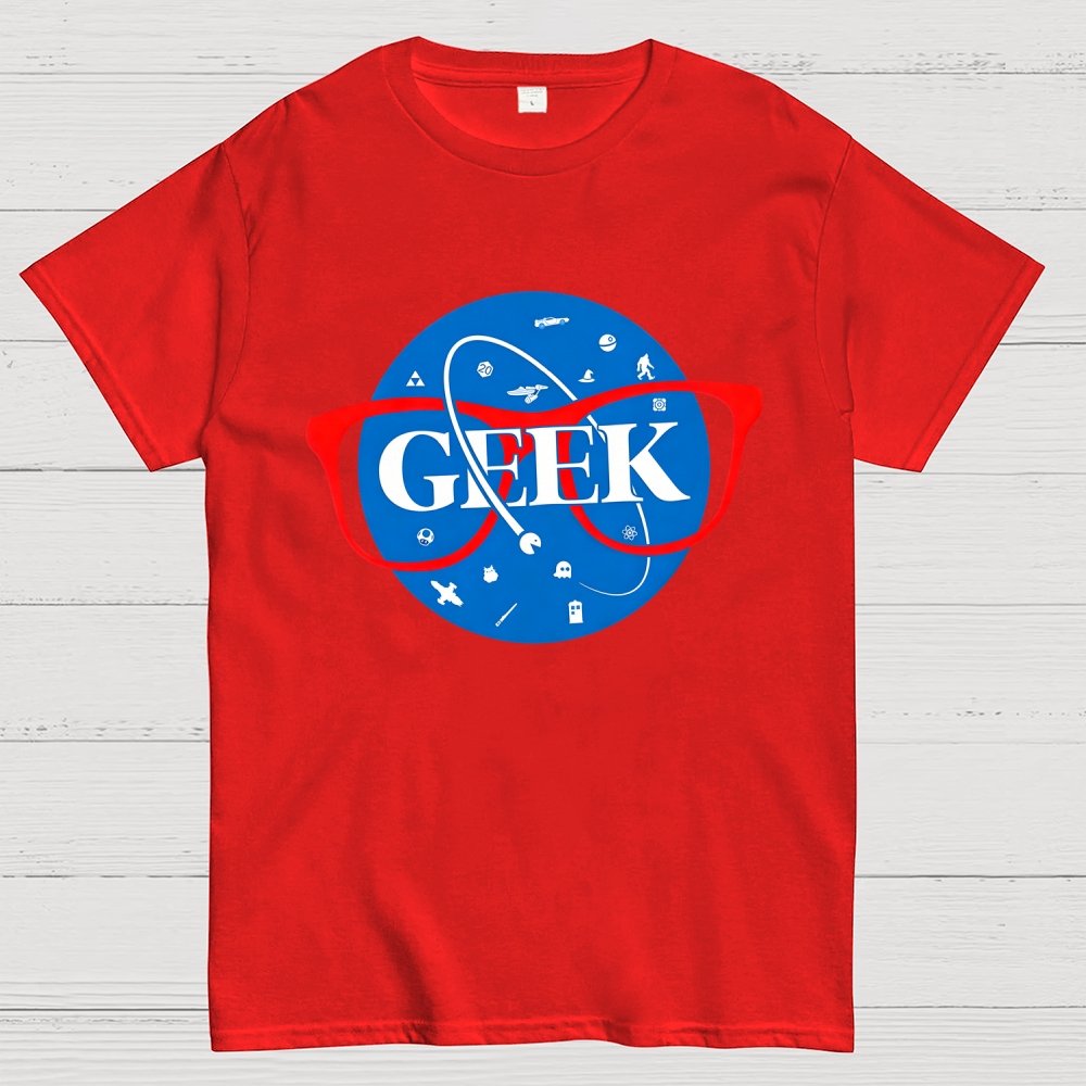 Nerdy Space Patch Geek T-Shirt