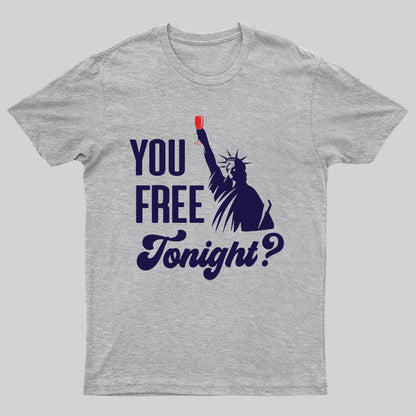 YOU FREE TONIGHT? 4th of July Geeky T-Shirt