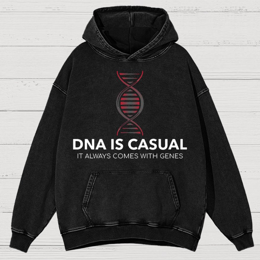 DNA Is Casual Vintage Distressed Hoodie