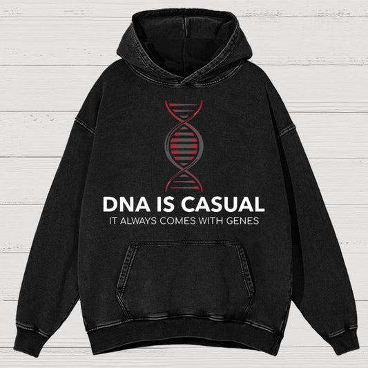 DNA Is Casual Vintage Distressed Hoodie
