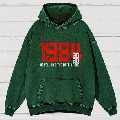 Orwell Got It Wrong Vintage Distressed Hoodie