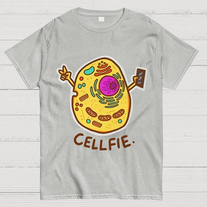 Biology pun Cell-Fie Unisex Geek T-Shirt