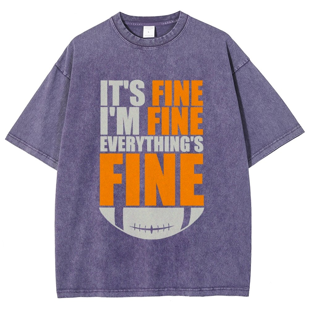 Browns It's Fine I'm Fine Everything's Fine Vintage Distressed T-shirt