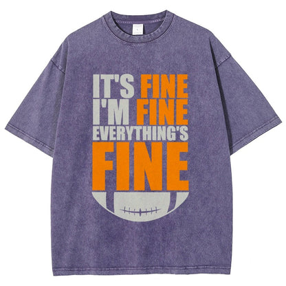 Browns It's Fine I'm Fine Everything's Fine Vintage Distressed T-shirt