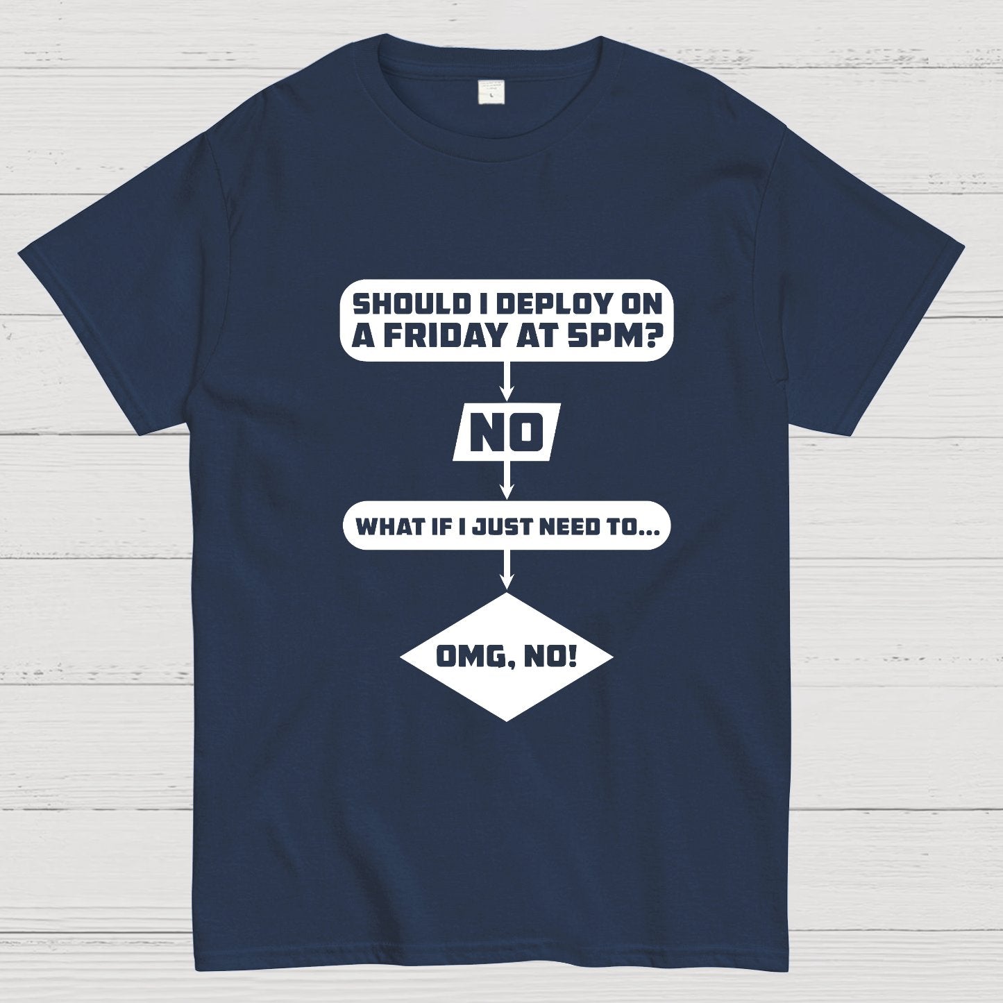 Deploy on Friday? Geeky T-Shirt