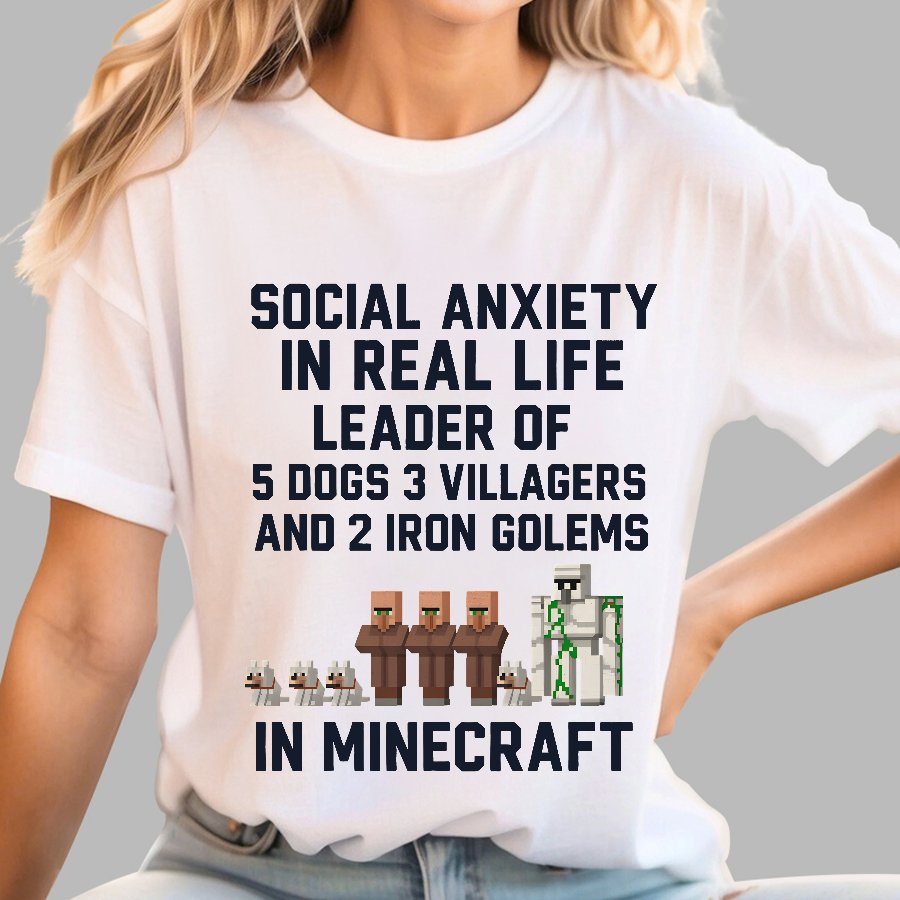 Social Fear In Reality, leader In Game Geek T-Shirt