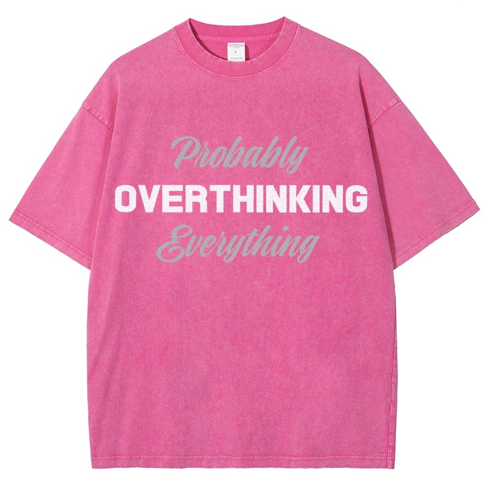 Probably Overthinking Everything Vintage Distressed T-shirt