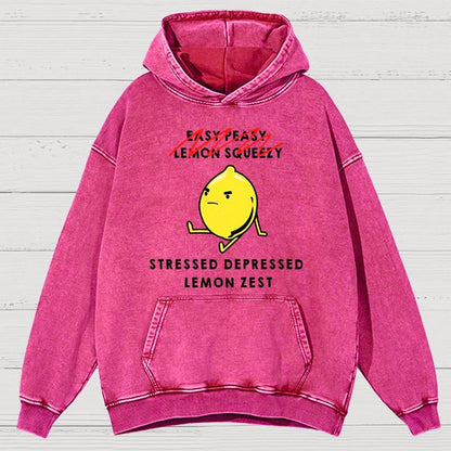 Stressed Depressed Lemon Zest Vintage Distressed Hoodie
