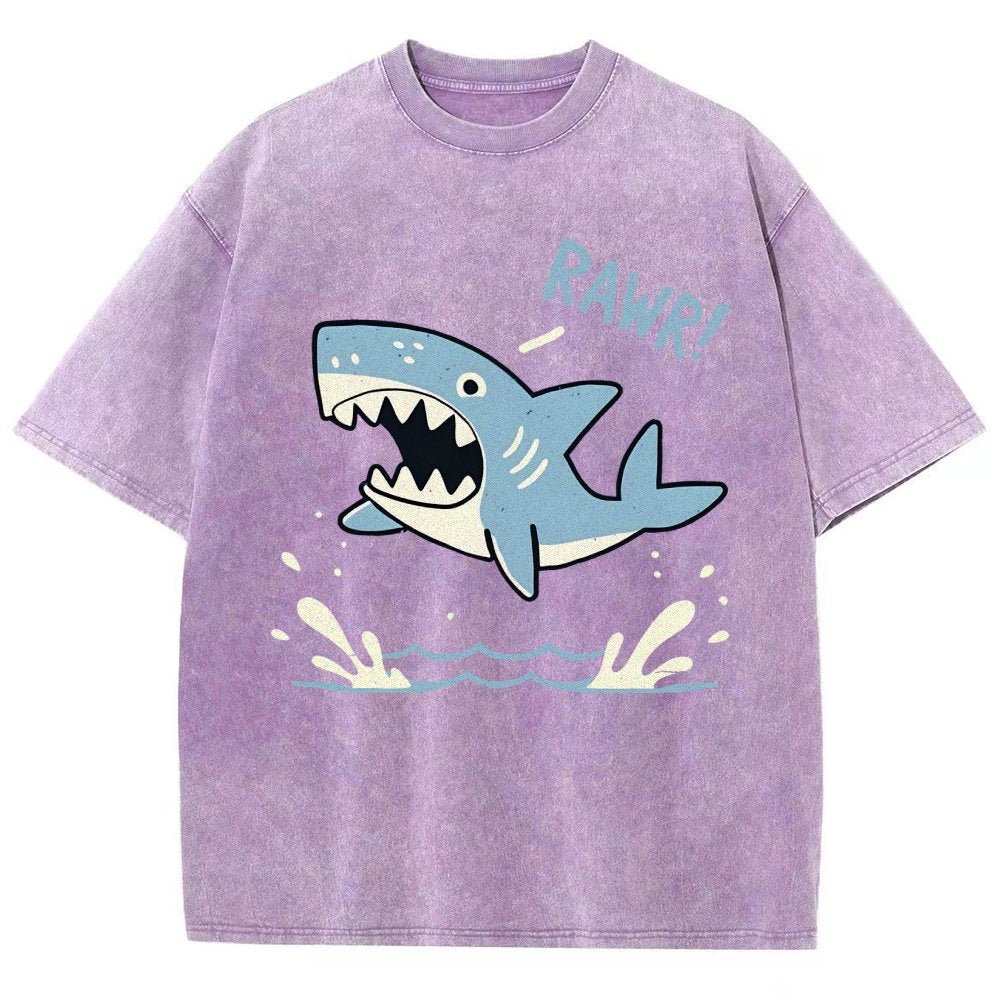 Shark Rawr! Vintage Distressed T-shirt