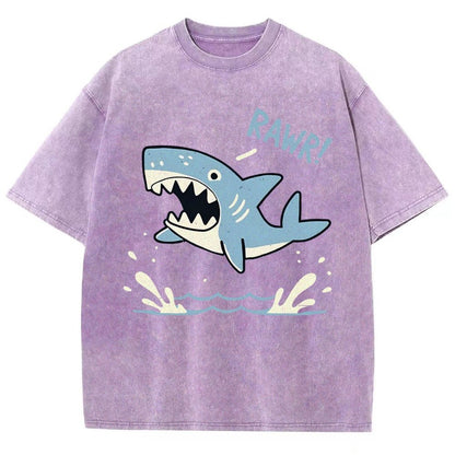 Shark Rawr! Vintage Distressed T-shirt