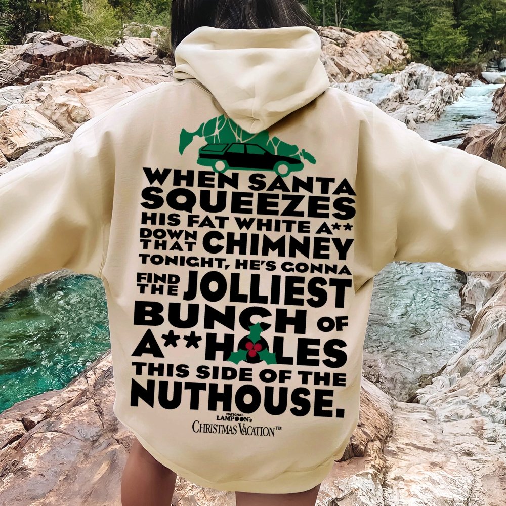 Christmas Vacation: Jolliest Bunch Geek Printed Back Cotton Hoodie