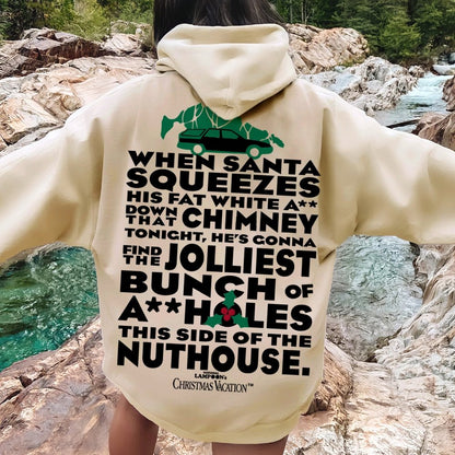 Christmas Vacation: Jolliest Bunch Geek Printed Back Cotton Hoodie