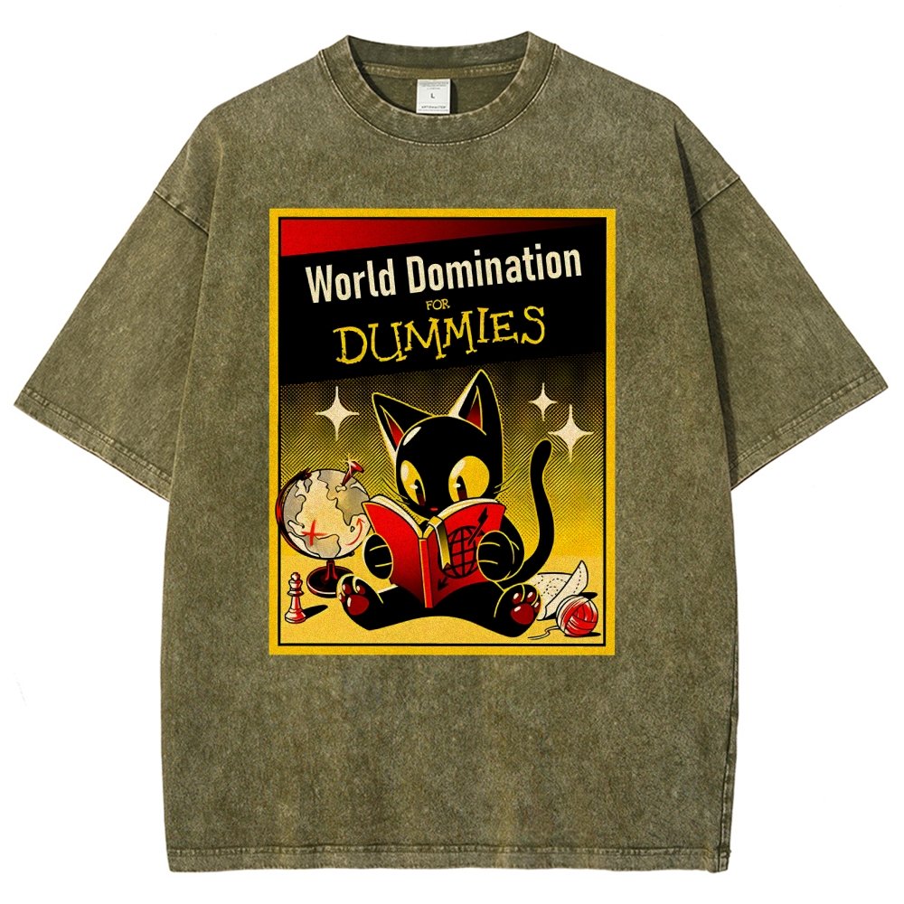 World Domination For Dummies Vintage Distressed T-shirt