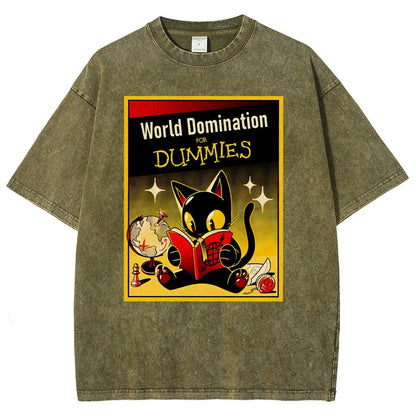 World Domination For Dummies Vintage Distressed T-shirt