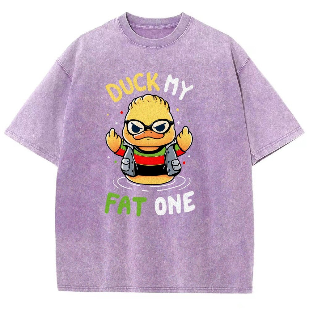 Duck My Fat One Vintage Distressed T-shirt