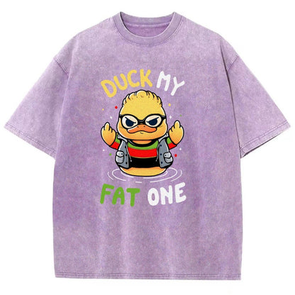 Duck My Fat One Vintage Distressed T-shirt